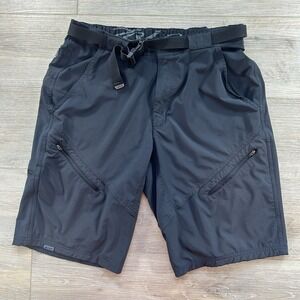 Zoic Men Sz Medium Guide 11" Shorts Linerless Bike Shorts Black***